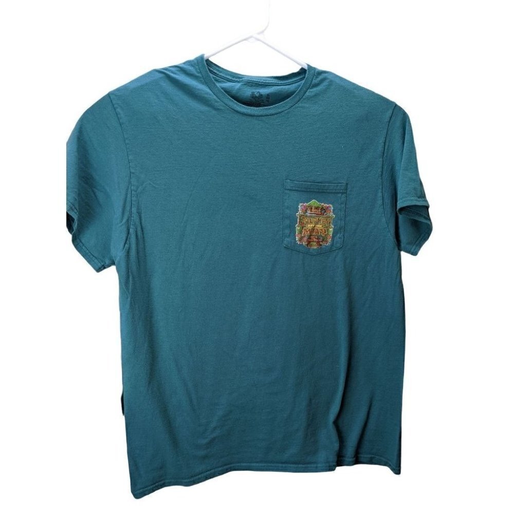 Journey Off the Map Active T-Shirt Mens Teal XL